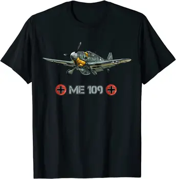 Vintage Vācijas Gaisa Spēki Mani 109 Cīnītājs T-Krekls. Premium Kokvilnas ar Īsām Piedurknēm O-veida Kakla Vīriešu T Krekls Jaunais S-3XL