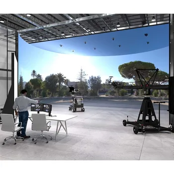 Virtuālā Studija VP VR XR Filmēšanas Pieņemšanas Stadijā LED Sienas VFX Video Sienas