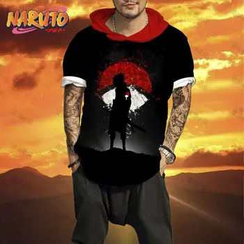 Vīriešu Krekls Ninja Kapuci Essentials Naruto T-krekls Anime Tendence Jauni T-krekli, Apģērbu 2022 Modes Streetwear Augstas Kvalitātes Y2k