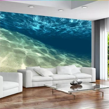 wellyu Custom tapetes papel de parede 3d kristāldzidru jūras ūdeni, TV sienas fona sienas papel pintado fototapete tapety
