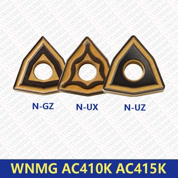 WNMG080404N WNMG080408N-GZ WNMG080412N-GZ-UX AC410K AC415K AC420K Karbīda Ieliktņiem, CNC WNMG WNMG0804 Virpošanas Instrumentu Čuguna