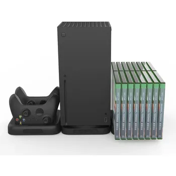 Xbox Sērijas X/S 3 In 1 Multi-funkcionālo Uzlādes Bāzes, kas ir Konsole Konsole + Kontrolieris Uzlādes Statīvs + Disku Uzglabāšanas Plaukts