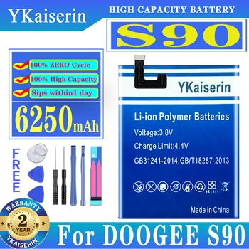YKaiserin 6250mAh Rezerves Akumulatoru DOOGEE S90 AUGSTAS IETILPĪBAS AKUMULATORS +Ceļa Koda Rīki