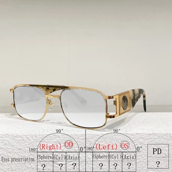 Zelta, Sudraba Pelēks, Melns Kvadrāts Metāla Augstas Kvalitātes Vīriešu Optisko Recepšu Lielas Brilles 4671 Modes Sieviešu Saulesbrilles