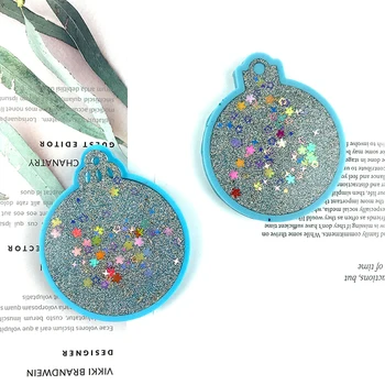 Ziemassvētku Kulons Silikona Veidnē DIY Epoksīda Sveķu Pelējuma Keychain Auskars Šarmu, Rotaslietu izgatavošana Rīki