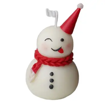 Ziemassvētku Sniegavīrs Svece Pelējuma, Ziepēm Pelējuma Lelle Sniegavīrs Bērnu Ziepes Pelējuma Silikona Veidnē Jauno Gadu Aromterapijas Sveču Veidnes M238