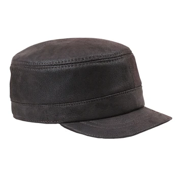 ādas cepure ziemā Vīriešu auss austiņu slīpēšanas smilšu ādas cepure vīriešu dzīvoklis cepures ziemas cepuri vīrietis