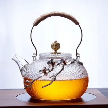 Āmurs Modelis Tējkanna Tējas Katlā Uzstādīt Vara Rīkoties Staru Pot Stikla Tējkanna Tējas Tase Uzstādīt Plūmju Bossom Pot Tējkannu Ķīnas Tējas Komplekti