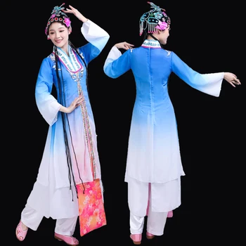 Ķīnas Tautas Deja, Klasiskā Pekinas Operas skatuves valkāt Sieviešu Sniegumu Apģērbu Yangko Deju Tērpi seno drāma apģērbs