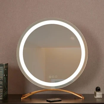 Ņemot vērā Kumode Aizpildīt Gaismas Aplauzums Spogulis Darbvirsmas LED Gaismas Desktop Mājas Uzlādējams Spogulis