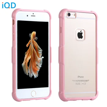 IQD Bumper Case For iPhone 6 6S Akrila Vāks iphone 6 plus un 6s plus Gadījumos Skrāpējumiem Pretoties - Karstā Rozā seguma